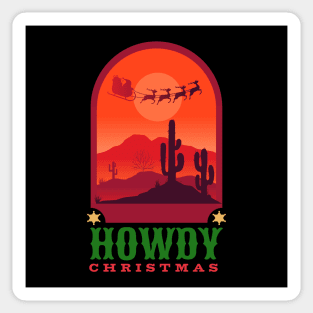 Howdy Christmas Santa Claus Sticker